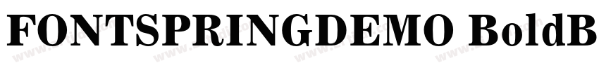 FONTSPRINGDEMO BoldB字体转换